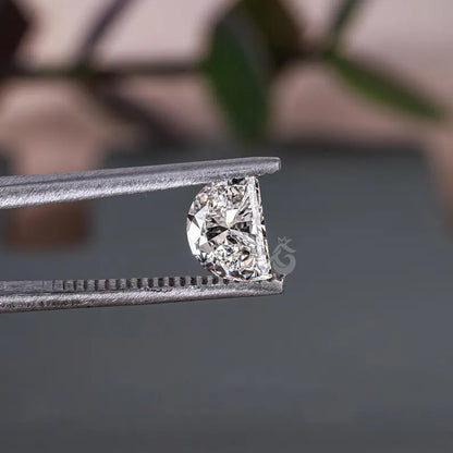1.04CT Half Moon Cut Lab Grown Diamond, E-VS1 Side Stone for Engagement Ring