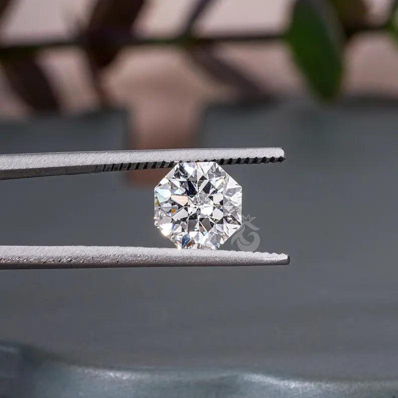 2.00 CT Octagon Cut Lab Grown Diamond, IGI Certified E/VVS Loose Stone for Jewelry