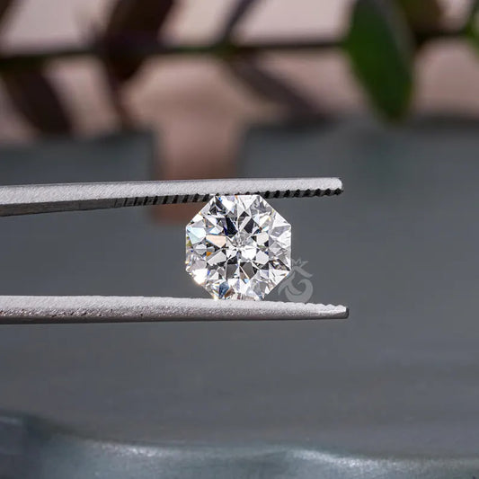 2.00 CT Octagon Cut Lab Grown Diamond, IGI Certified E/VVS Loose Stone for Jewelry