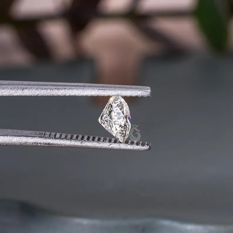 1.00 CT Portuguese Cut Lab Grown Diamond, Flower Cut Loose Stone for Rings