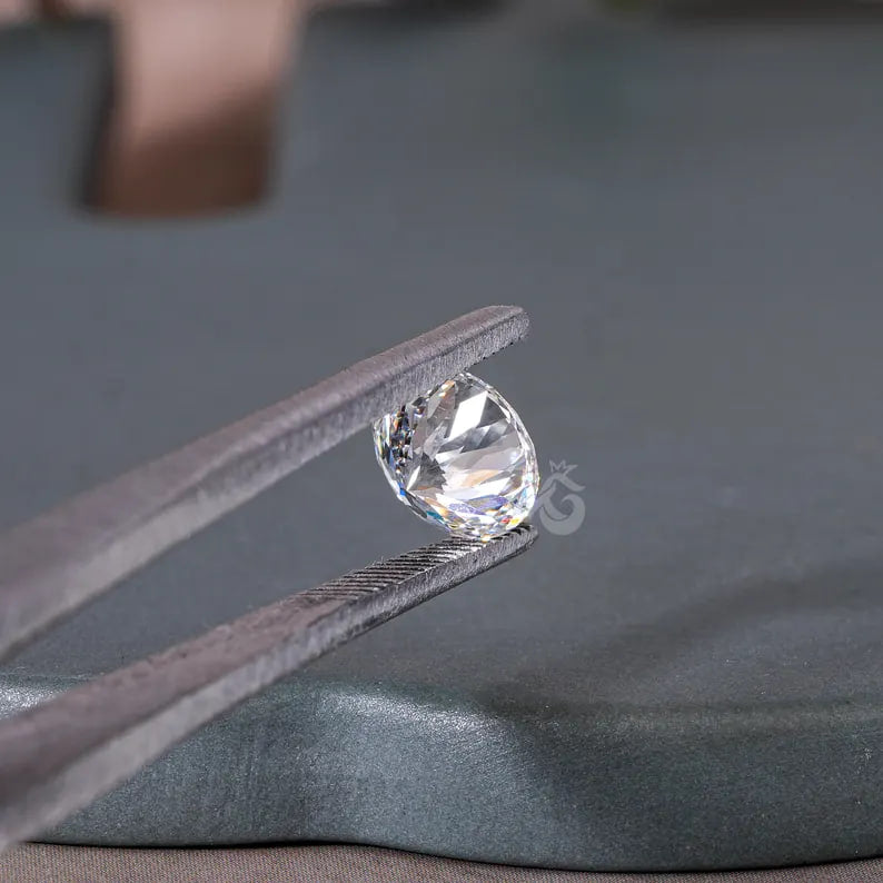 1.00 CT Portuguese Cut Lab Grown Diamond, Flower Cut Loose Stone for Rings