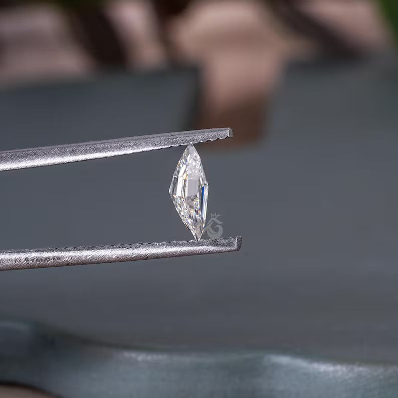 2.10CT Lozenge Cut Lab Grown Diamond, IGI Certified Antique Cut for Jewelry