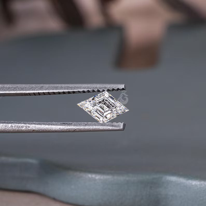 2.10CT Lozenge Cut Lab Grown Diamond, IGI Certified Antique Cut for Jewelry