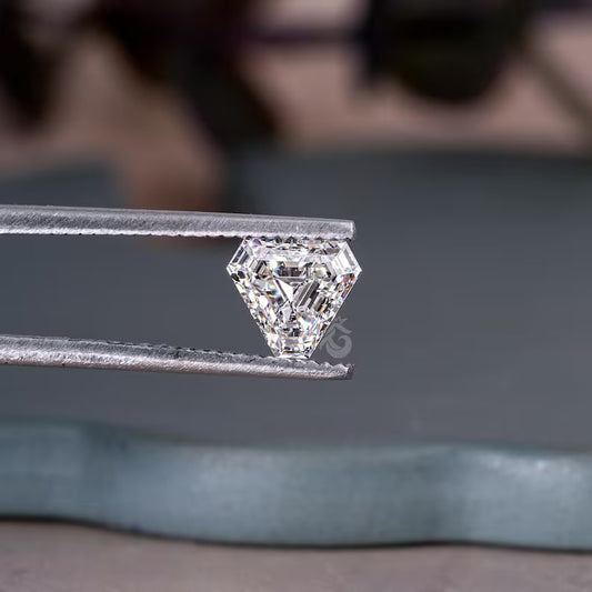 Calf's Head Cut Lab Grown Diamond, Antique Loose Stone for Earrings & Rings
