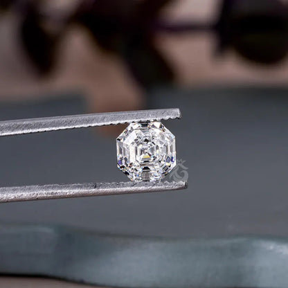 Asscher Cut Lab Grown Diamond, IGI Certified Loose Stone for Custom Rings