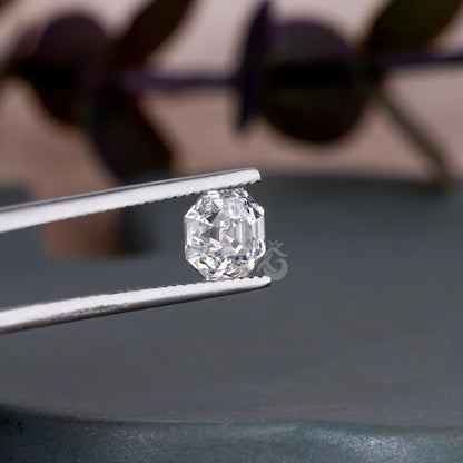 Asscher Cut Lab Grown Diamond, IGI Certified Loose Stone for Custom Rings