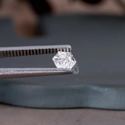 1.5CT Hexagon Step Cut Lab Grown Diamond, Antique Style Stone for Custom Jewelry