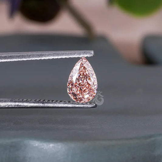 4.10CT Pear Cut Intense Pink Lab Grown Diamond, Loose Stone for Rings & Pendants