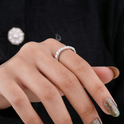 2.60MM Curved Wedding Band, 10K/14K White Gold Stacking Ring for Women