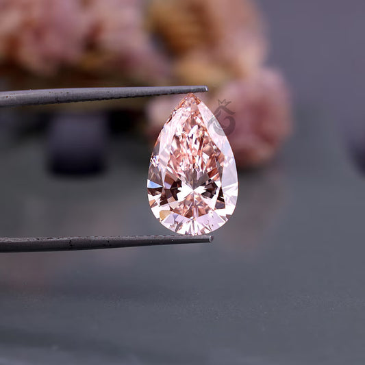 3.50 CT Pear Cut Fancy Pink Lab Grown Diamond, Loose Diamond for Engagement or Wedding Ring