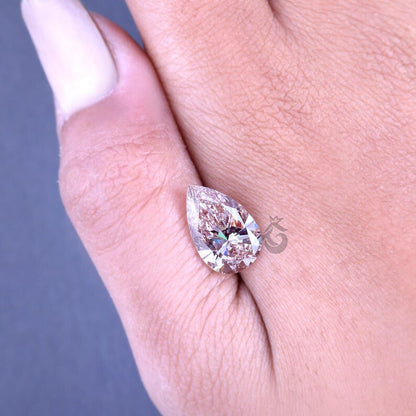 3.50 CT Pear Cut Fancy Pink Lab Grown Diamond, Loose Diamond for Engagement or Wedding Ring