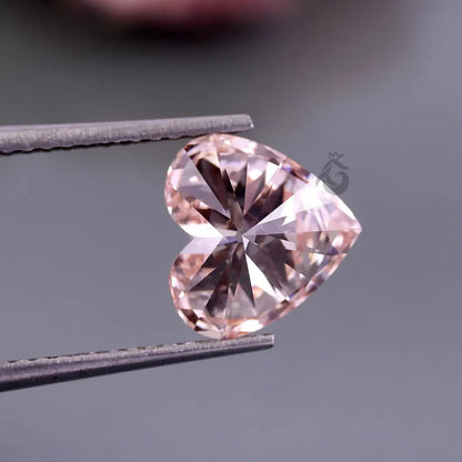 3 CT Heart Shape Fancy Pink Lab Grown Diamond, IGI Certified Loose Diamond for Ring or Pendant