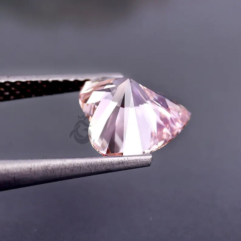 3 CT Heart Shape Fancy Pink Lab Grown Diamond, IGI Certified Loose Diamond for Ring or Pendant