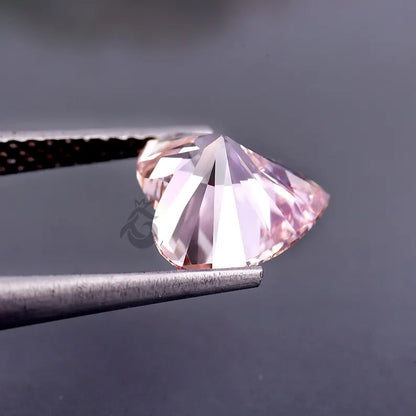 3 CT Heart Shape Fancy Pink Lab Grown Diamond, IGI Certified Loose Diamond for Ring or Pendant