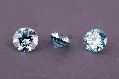 0.75 CT Round Brilliant Cut Fancy Blue Lab Grown Diamond, Loose Diamond for Ring or Pendant