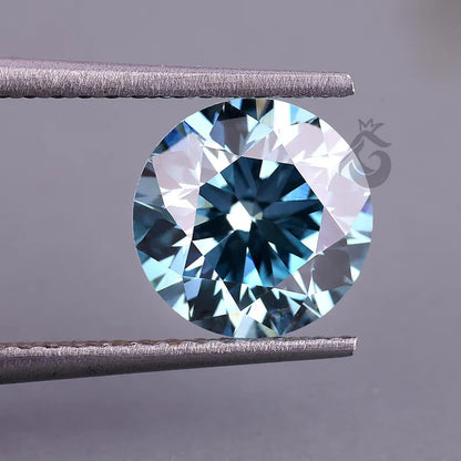1.01 CT Round Cut Fancy Blue Lab Grown Diamond, Loose Diamond for Ring or Pendant