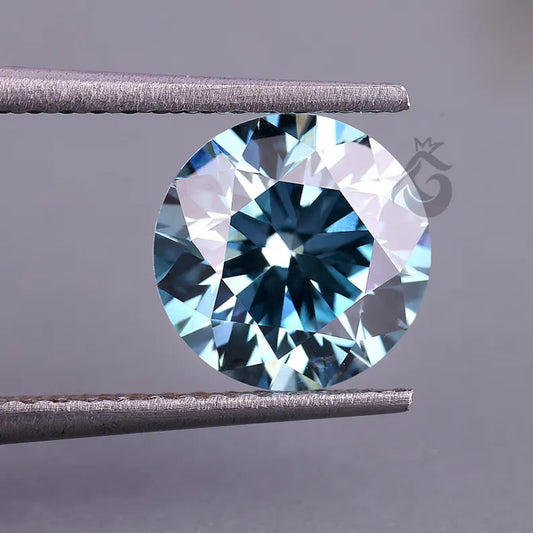 1.01 CT Round Cut Fancy Blue Lab Grown Diamond, Loose Diamond for Ring or Pendant