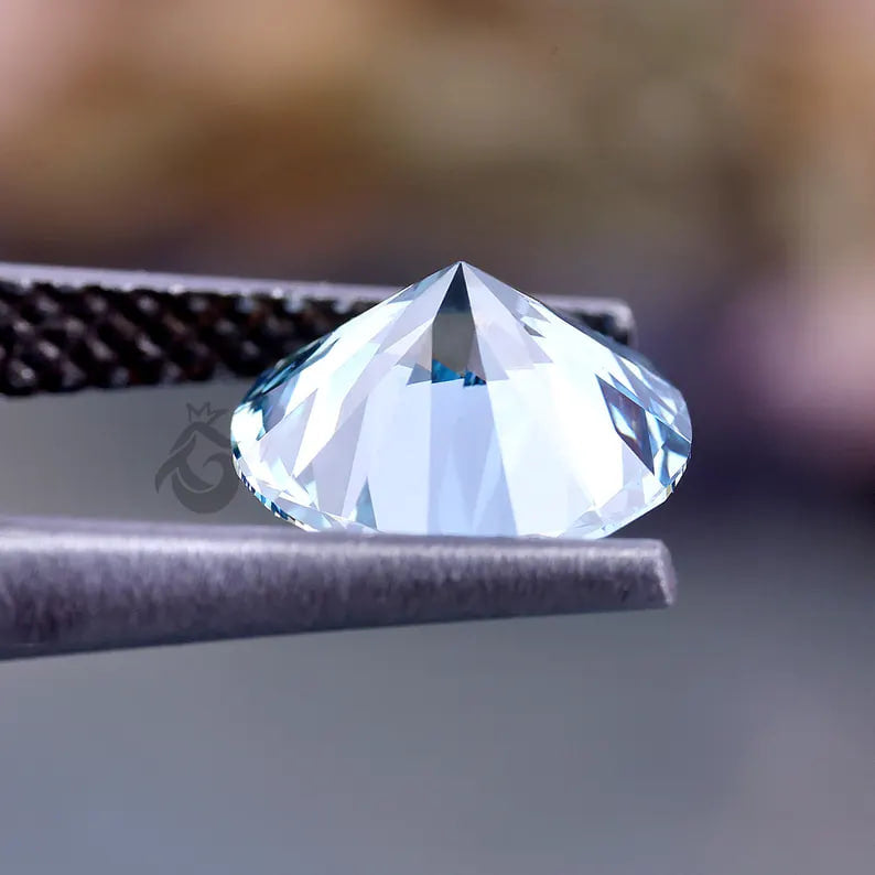 1.01 CT Round Cut Fancy Blue Lab Grown Diamond, Loose Diamond for Ring or Pendant