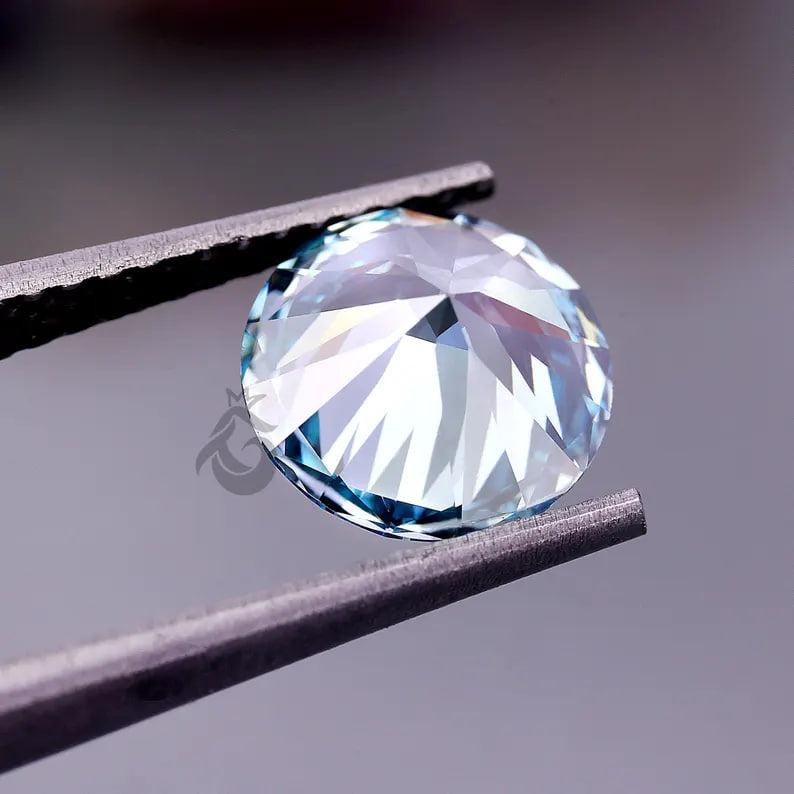 1.01 CT Round Cut Fancy Blue Lab Grown Diamond, Loose Diamond for Ring or Pendant