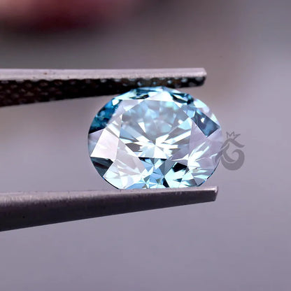 1.01 CT Round Cut Fancy Blue Lab Grown Diamond, Loose Diamond for Ring or Pendant