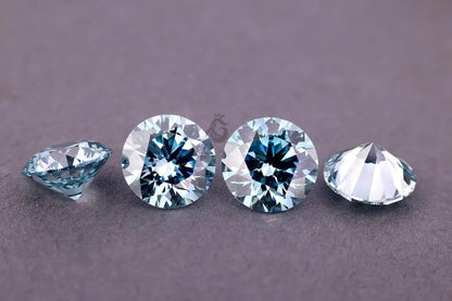 1.01 CT Round Cut Fancy Blue Lab Grown Diamond, Loose Diamond for Ring or Pendant