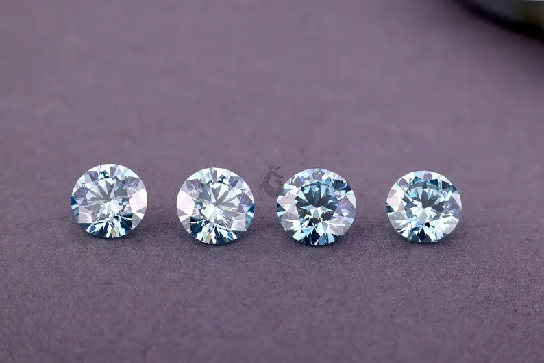 1.01 CT Round Cut Fancy Blue Lab Grown Diamond, Loose Diamond for Ring or Pendant