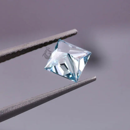1.25 CT Princess Cut Fancy Blue Lab Grown Diamond, Loose Diamond for Ring or Pendant