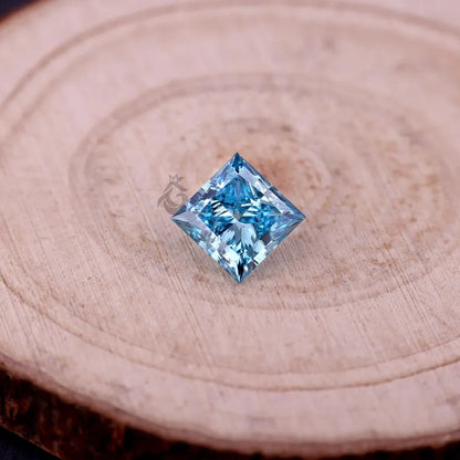 1.25 CT Princess Cut Fancy Blue Lab Grown Diamond, Loose Diamond for Ring or Pendant
