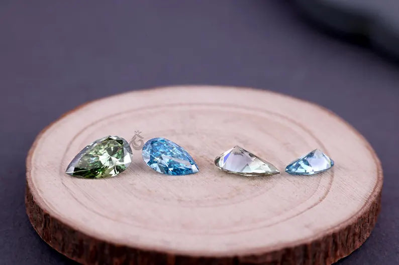 2.10 CT Pear Cut Fancy Vivid Blue Lab Grown Diamond, IGI Certified Loose Diamond for Custom Ring or Gift