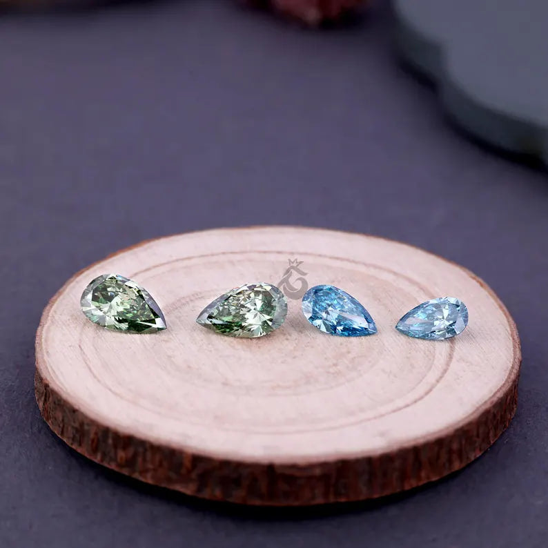 2.10 CT Pear Cut Fancy Vivid Blue Lab Grown Diamond, IGI Certified Loose Diamond for Custom Ring or Gift