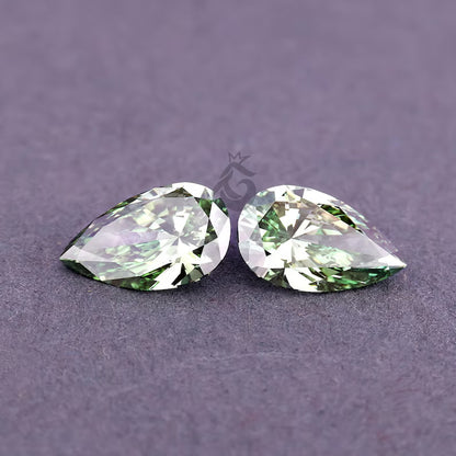 3.01 CT Fancy Green Pear Cut Lab Grown Diamond, Loose Diamond for Custom Ring, Pendant, or Gift