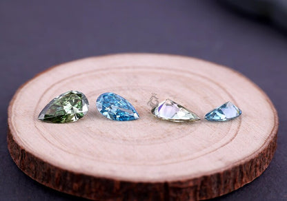 3.01 CT Fancy Green Pear Cut Lab Grown Diamond, Loose Diamond for Custom Ring, Pendant, or Gift