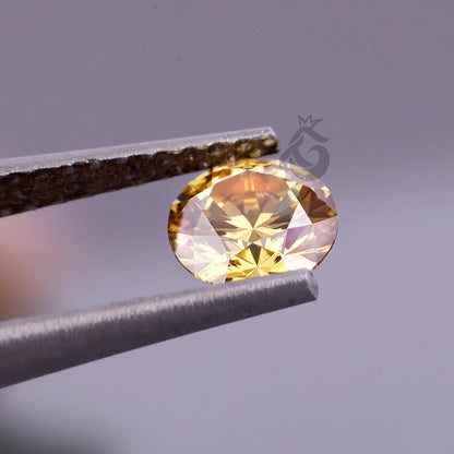 0.75 CT Round Fancy Intense Yellow Lab Grown Diamond, IGI Certified Loose Diamond