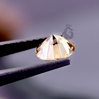 0.75 CT Round Fancy Intense Yellow Lab Grown Diamond, IGI Certified Loose Diamond