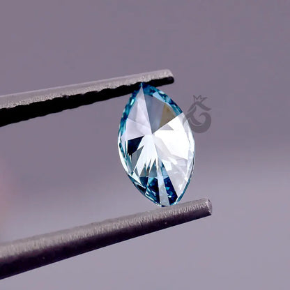 1.51 CT Marquise Fancy Vivid Blue Lab Grown Diamond, IGI Certified VS1, Loose Diamond for Jewelry