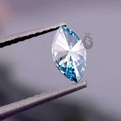 1.51 CT Marquise Fancy Vivid Blue Lab Grown Diamond, IGI Certified VS1, Loose Diamond for Jewelry