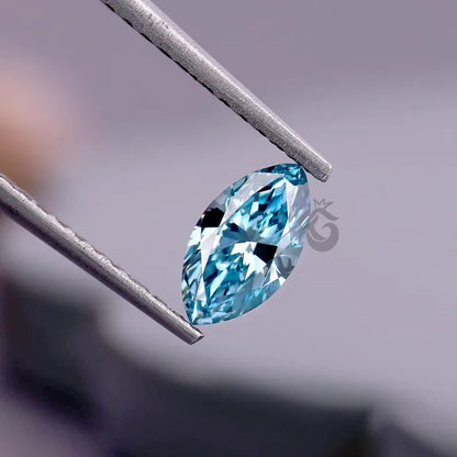 1.51 CT Marquise Fancy Vivid Blue Lab Grown Diamond, IGI Certified VS1, Loose Diamond for Jewelry