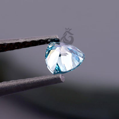 1.50 CT Trillion Cut Fancy Blue Lab Grown Diamond, Loose Diamond for Custom Jewelry