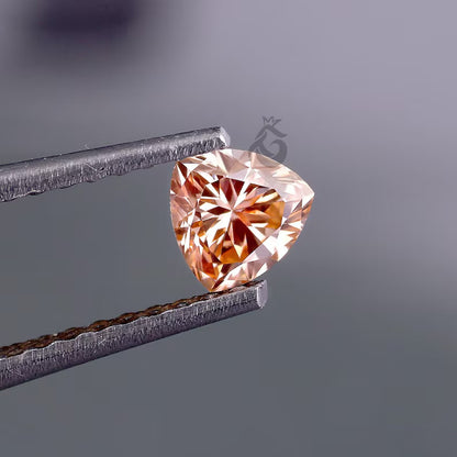 1.75 CT Trilliant Cut Fancy Orange Pink Lab Grown Diamond, Loose Diamond for Ring or Pendant