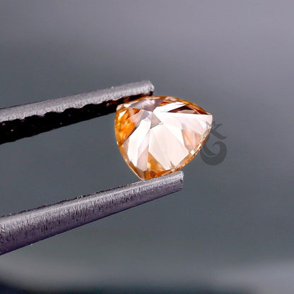 1.75 CT Trilliant Cut Fancy Orange Pink Lab Grown Diamond, Loose Diamond for Ring or Pendant