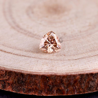 1.75 CT Trilliant Cut Fancy Orange Pink Lab Grown Diamond, Loose Diamond for Ring or Pendant