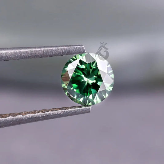 0.50 CT Fancy Green Round Lab Grown Diamond, IGI Certified Loose Diamond for Ring or Pendant