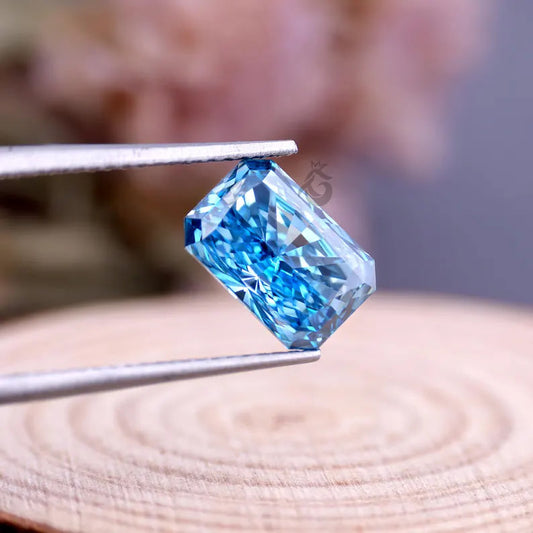 2.00 CT Radiant Cut Fancy Vivid Blue Lab Grown Diamond, Loose Diamond for Engagement Ring