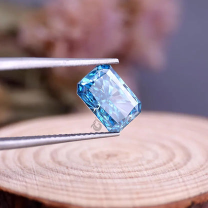 2.00 CT Radiant Cut Fancy Vivid Blue Lab Grown Diamond, Loose Diamond for Engagement Ring