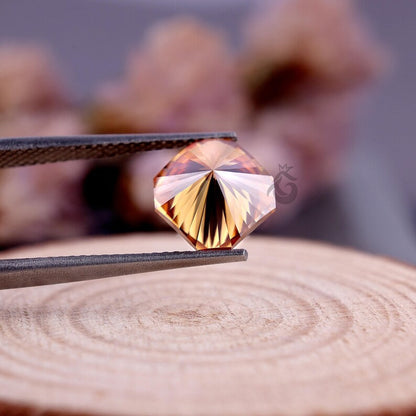 8MM Fantasy Square Brownish Yellow Moissanite, Loose Diamond for Ring, Pendant, Earrings