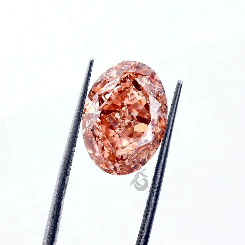 10.06 CT Oval Fancy Vivid Pink Lab Grown Diamond, Loose Diamond for Engagement Ring or Pendant