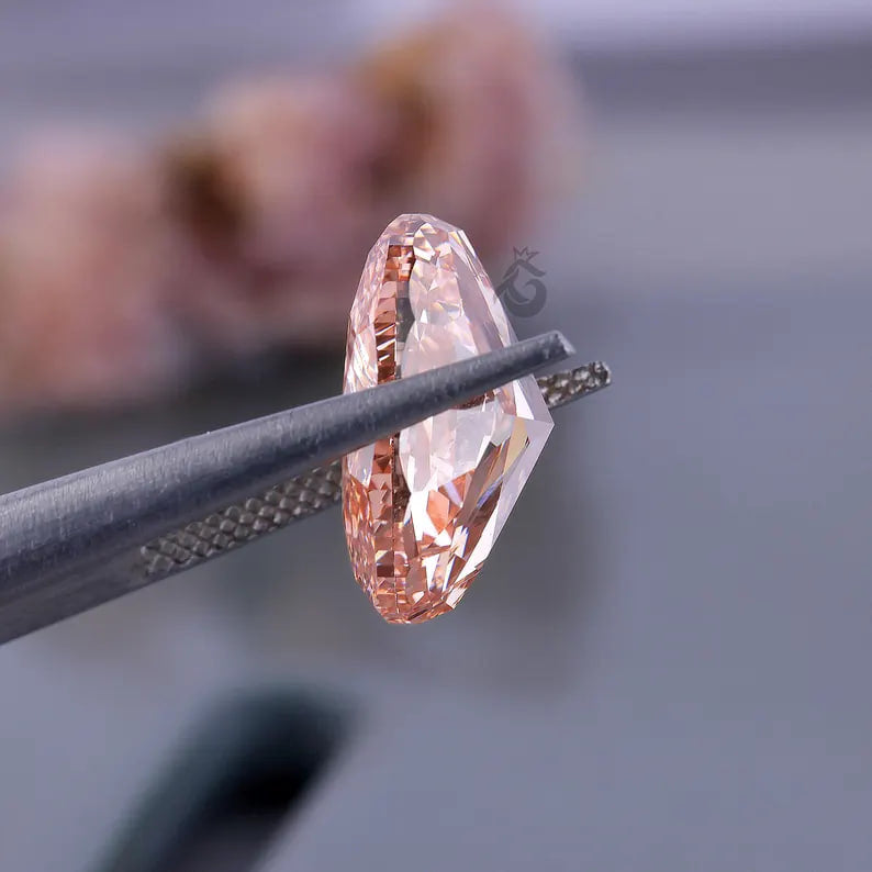 10.06 CT Oval Fancy Vivid Pink Lab Grown Diamond, Loose Diamond for Engagement Ring or Pendant