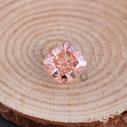 Cushion Cut Fancy Vivid Pink Lab Grown Diamond, VVS2 Loose Diamond for Ring or Pendant