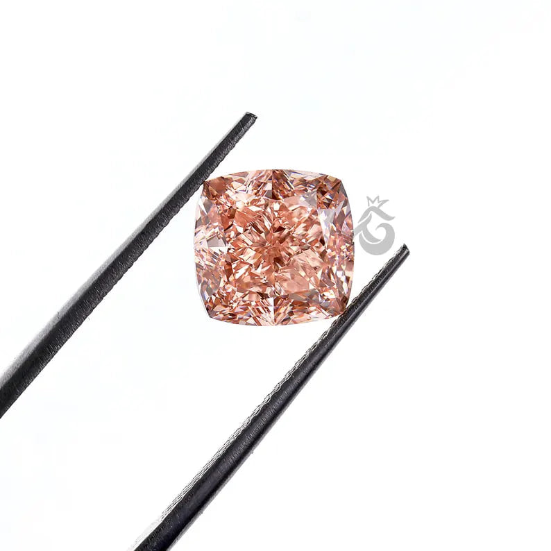 Cushion Cut Fancy Vivid Pink Lab Grown Diamond, VVS2 Loose Diamond for Ring or Pendant