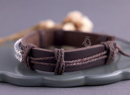 6.90 CT Radiant Moissanite Leather Bracelet for Men, Adjustable Minimalist Gift